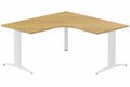 K2- Plan compact 90° symétrique 160x160x80x80 -Finitions : PLATEAUX: NOYER (NO) / PIETEMENTS: BLANC (BL)