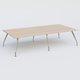 K5 table bench 320*165 cm. Plateau Hêtre et pietement Chrome avec base chromé.