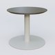 Table Basse Fashion Styl piètement colonne en métal et plateau bois. Plateau Chêne Moka et pietement Gris (RAL 7038).
