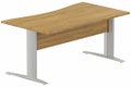K1 Voile de fond Bois - Plan vague symétrique 160x90/80 -Finitions : PLATEAUX: NOYER (NO) / PIETEMENTS: ALUMINIUM (AL)