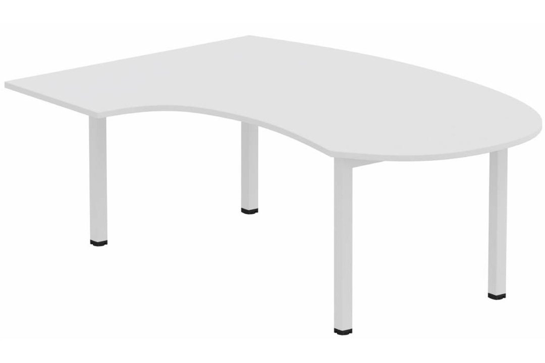 K3 compact 90° manager 190x141x104x60cm, plateau blanc, structure blanc