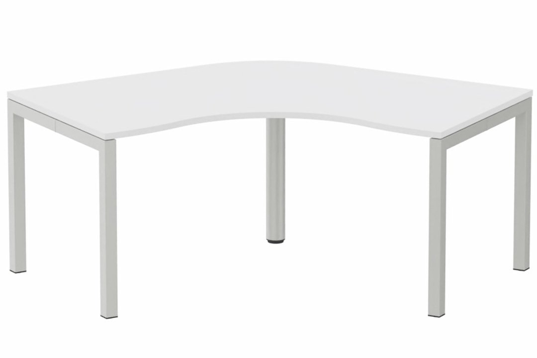 Plan Compact 120° symétrique 120x120/80cm structure pied d'angle blanc/aluminium - sur délai