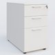 Caisson hauteur de bureau mélamine 3 tiroirs, profondeur 80cm. Caisson Blanc et poignets Blanc.