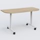 Module d'extrémité pour table abattante gamme Design 145*70 cm. Plateau Chêne naturel et pietement Blanc.