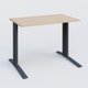 K1 Plateau droit 100x60 pieds fixe. Plateau Hêtre et pietement Anthracite