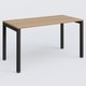K3 Plateau droit 140x70 pieds fixe. Plateau Noyer et pietement Noir Grainé.