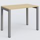 K3 Plateau droit 100x60 pieds fixe. Plateau Chêne clair et pietement Aluminium.