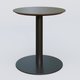 Table Basse Fashion Styl piètement colonne en métal et plateau bois. Plateau Chêne Moka et pietement Noir (RAL 9005).
