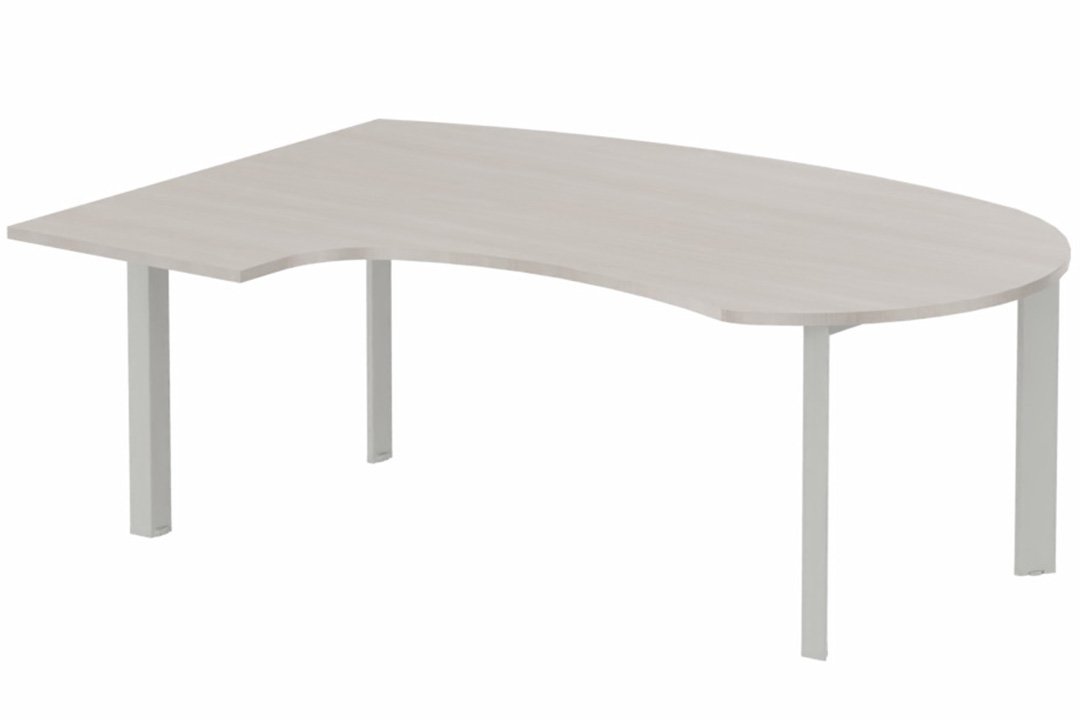 K7 compact 90° manager 190x141x104x60cm, plateau acacia, structure aluminium