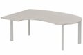 K7 compact 90° manager 190x141x104x60cm, plateau acacia, structure aluminium