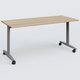 Table abattante gamme Design 160*70 cm. Plateau Chêne naturel et pietement Aluminium.