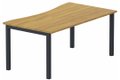 K3 Plan vague 180x90x80cm, plateau noyer, structure anthracite