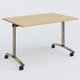 Table abattante gamme Arca 120-80 cm. Plateau Chêne clair et pietement Chrome.