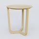 Table Basse Fashion Styl piètement tryptique. Plateau Jaune Cuivre (RAL 1002) et pietement Jaune Cuivre (RAL 1002).