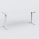Poste solo 180*80 réglable en hauteur éléctriquement de 70-120 cm gamme KPro2. Plateau Blanc et pietement Blanc.