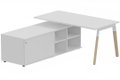 K8Wood  Plan 200x100 avec meuble porteur (L180xP64) sans caisson - meuble à gauche