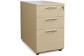 Caisson mélaminé hauteur bureau, 3 tiroirs - P80xL42xH72cm, -Finitions = Caisson: Chêne (CE)/ Poignées: chromées