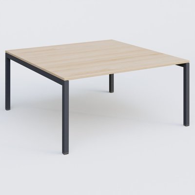 [Pas de famille] - [Pas de sous famille] - K3 Plateau droit 160x165 pieds fixe. Plateau Hêtre et pietement Anthracite.