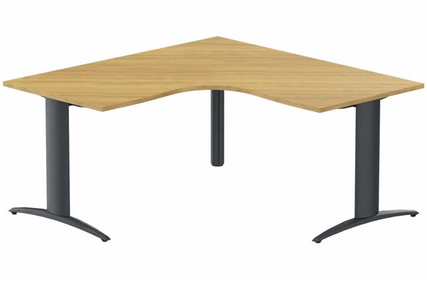 Gamme K2 - Plans compacts - K2- Plan compact 90° symétrique 160x160x80x80 -Finitions : PLATEAUX: NOYER (NO) / PIETEMENTS: ANTHRACITE (AN)