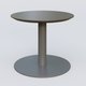 Table Basse Fashion Styl piètement colonne en métal et plateau bois. Plateau Chêne Moka et pietement Carbon Grey.