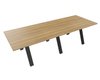 TABLE RECTANGULAIRE 2 PLATEAUX 280X120CM SUR STRUCTURE X3 MEETING. Plateau Chêne naturel et piètement Noir.