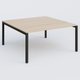 K3 Plateau droit 160x165 pieds fixe. Plateau Hêtre et pietement Noir Grainé.