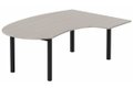 K3 compact 90° manager 190x141x104x60cm, plateau acacia, structure noire