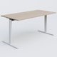 Module droit gamme Pure 160-80 cm. Plateau Acacia et pietement Blanc.