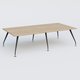 K5 table bench 280*145 cm. Plateau Chêne naturel et pietement Noir Mat avec base chromé.