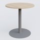 Table de réunion pietement colonne plateau D 80 cm. Plateau Hêtre et pietement Aluminium.