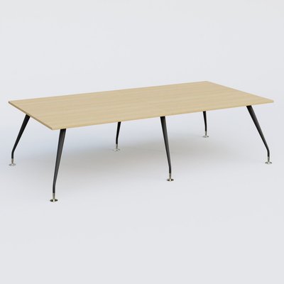 [Pas de famille] - [Pas de sous famille] - K5 table bench 280*145 cm. Plateau Chêne clair et pietement Noir Mat avec base chromé.
