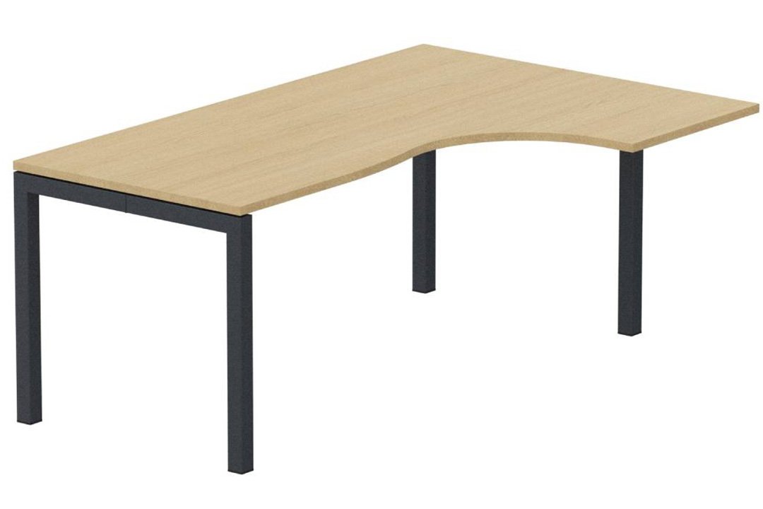 K3- Plan compact 90° asymétrique 180x120x80/60cm sur pied de soutien - retour à droite
