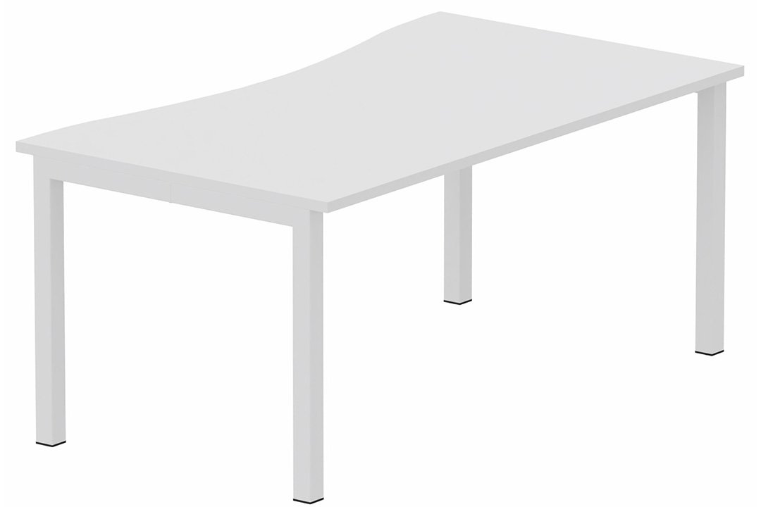 Plan vague symétrique 180x90x80cm blanc/blanc - sur délai