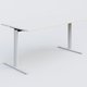 Module droit gamme Pure 160-80 cm. Plateau Blanc et pietement Blanc.