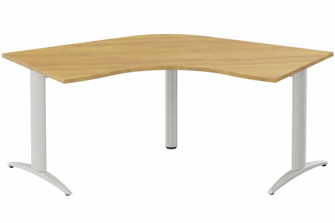 K2- Plan compact 120° symétrique 120x120x80x80 -Finitions : PLATEAUX: NOYER (NO) / PIETEMENTS: ALUMINIUM (AL)