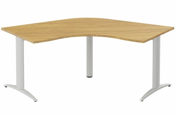 Gamme K2 - Plans compacts - K2- Plan compact 120° symétrique 120x120x80x80 -Finitions : PLATEAUX: NOYER (NO) / PIETEMENTS: ALUMINIUM (AL)