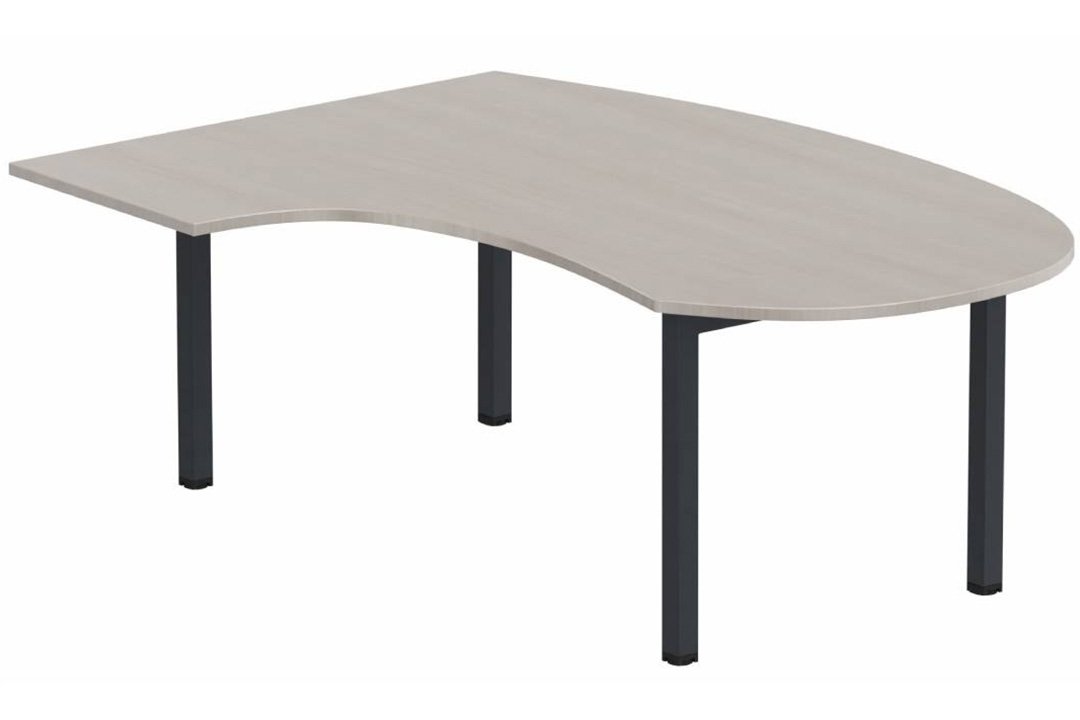 K3 compact 90° manager 190x141x104x60cm, plateau acacia, structure anthracite