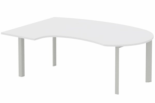Gamme K7 - Plans compacts - K7 compact 90° manager 190x141x104x60cm, plateau blanc, structure aluminium