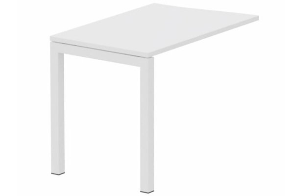 Gamme K3 - Extensions - Plans vagues - Retour vague à gauche 90x60cm sur pied blanc/blanc - sur délai