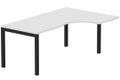 K3 Compact 90° asymétrique 180x120x80/60cm retour à droite blanc/noir- sur délai