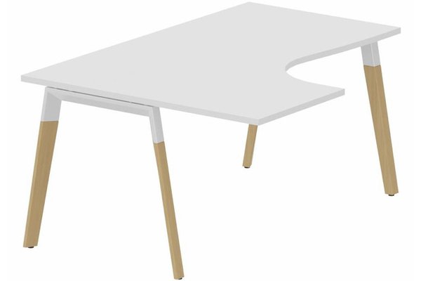 Gamme K8 Wood - Plans compacts  - K8Wood Plan compact 90° asymétrique 180x120x80/60cm sur pied de soutien - retour à gauche