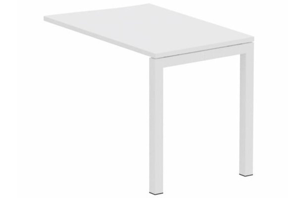 Gamme K3 - Extensions - Plans vagues - Retour vague à droite 90x60cm sur pied blanc/blanc - sur délai
