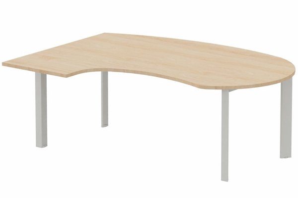 Gamme K7 - Plans compacts - K7 compact 90° manager 190x141x104x60cm, plateau hêtre, structure aluminium
