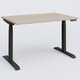 Poste solo 120*80 réglable en hauteur éléctriquement de 65-130 cm gamme KPro3. Plateau Acacia et pietement Noir.