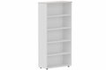 Armoire mélamine H196xL100cm sans portes, Finitions = Top de finition : Acacia / Corps d'armoire et tablettes: blanc