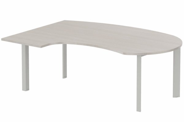 Gamme K7 - Plans compacts - K7 compact 90° manager 190x141x104x60cm, plateau acacia, structure aluminium