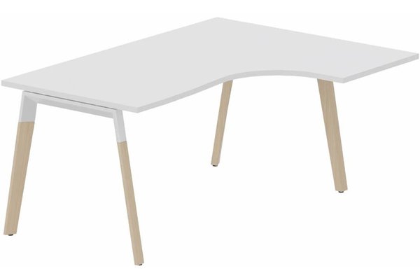 Gamme K8 Wood - Plans compacts  - K8Wood Plan compact 90° asymétrique 160x120x80/60cm sur pied de soutien - retour à droite