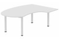 K3 compact 90° manager 190x141x104x60cm, plateau blanc, structure blanc