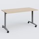 Table abattante gamme Design 140*70 cm. Plateau Hêtre et pietement Aluminium.