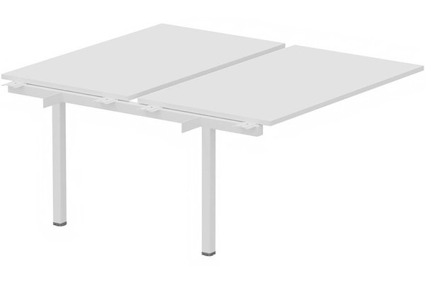Postes Bench (poste doubles) - Série K8 WOOD - K8Wood Bench- suivant 2 plateaux 180x80 (encombrement P165xL180cm)